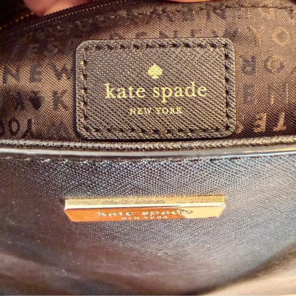 KATE SPADE NEW YORK Black Leather Shoulder Bag Tote - Picture 8 of 16